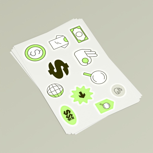 Sticker Sheet Bundle, 5pcs